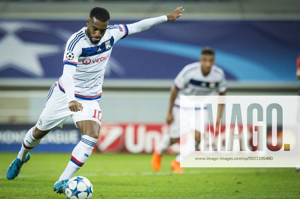 - GENT, BELGIUM: Lyon s Alexandre Lacazette pictured in action during the first game in the group stage of the Uefa Champions League competition, in group H, between Belgian first league soccer team KAA Gent and Olympique Lyon, in Gent, Wednesday 16 September 2015. JASPERxJACOBS x04701683x
