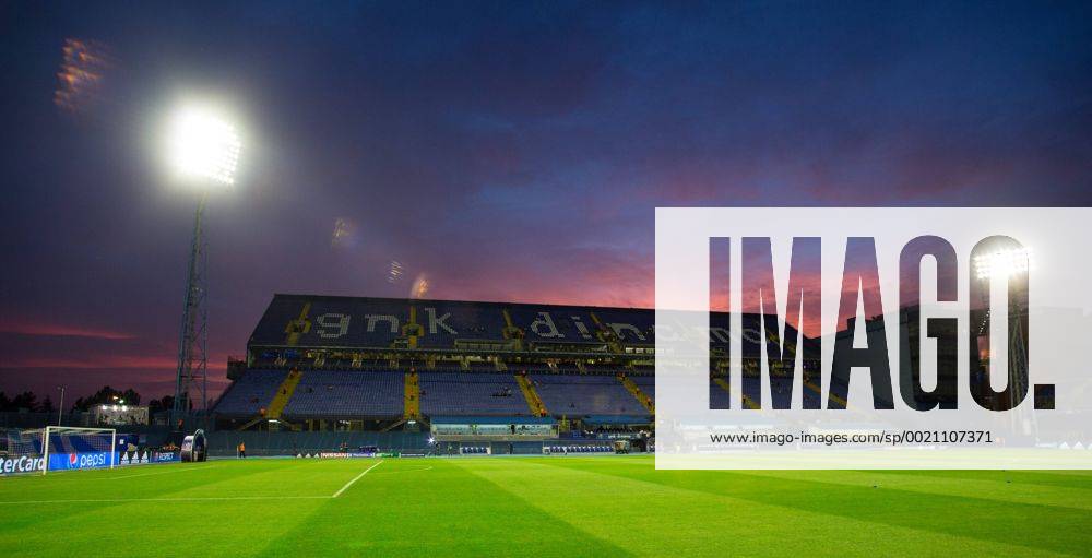 SOCCER - CL, Zagreb vs Arsenal ZAGREB,CROATIA,16.SEP.15 - SOCCER - UEFA Champions League, group stage, GNK Dinamo Zagreb vs FC Arsenal. Image shows the grand stand in the Maksimir stadium. GEPAxpictures Klansek