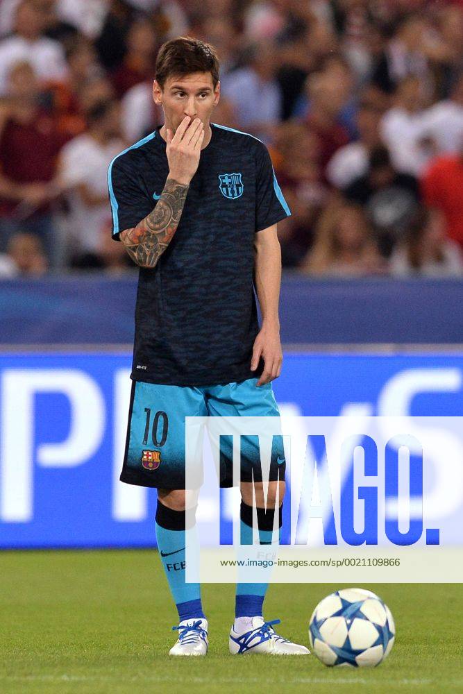Lionel Messi Barcelona. Roma 16-09-2015 Stadio Olimpico Football Calcio Champions League 2015 2016 Group Stage - Group, AS Roma vs. FC Barcelona Barca AntoxBaldassarre