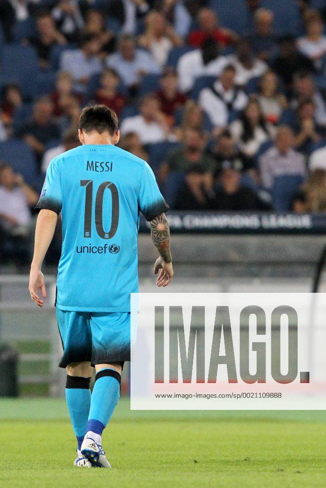 Lionel Messi Barcelona Roma 16-09-2015 Stadio Olimpico Football Calcio Champions League 2015 2016 Group Stage - Group, AS Roma vs. FC Barcelona Barca lucaxpagliaricci