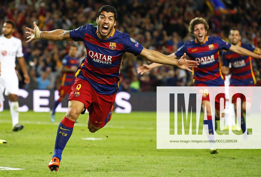 Sept. 29, 2015 - Barcelona, Spain - BARCELONA -september 29- SPAIN: Luis Suarez celebration during the Champions League match corresponding to the week 2, between FC Barcelona Barca and Bayer Leverkusen, played at the Camp Nou on september 29, 2015. Photo: UEFA: Barcelona v Leverkusen - ZUMAn230