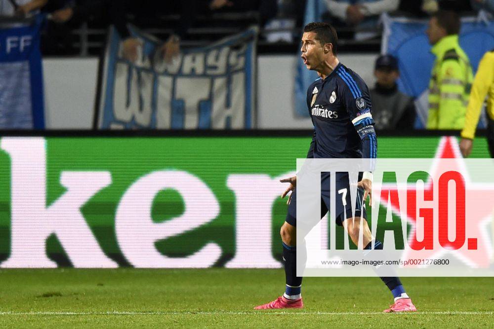 , 150930 Real Madrids Cristiano Ronaldo jublar efter 0-1 during UEFA Champions League 2015 2016 match between Malmö FF and Real Madrid.