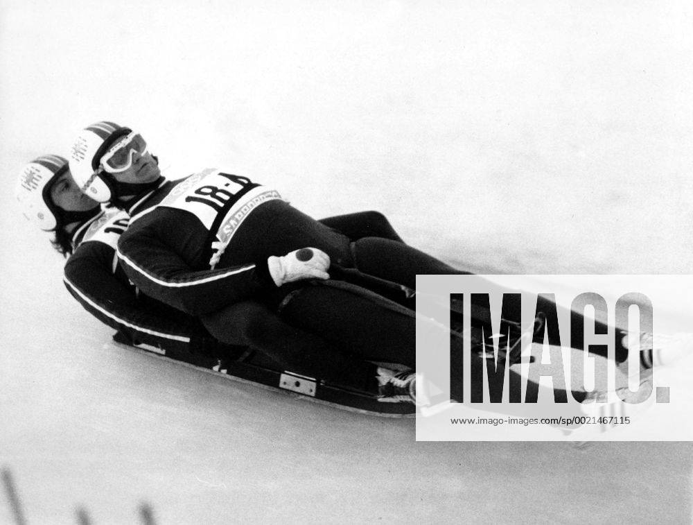 Olympische Winterspiele in Sapporo, Rennrodeln: Horst Hörnlein und Reinhard Bredow (DDR) im Doppelsitzer