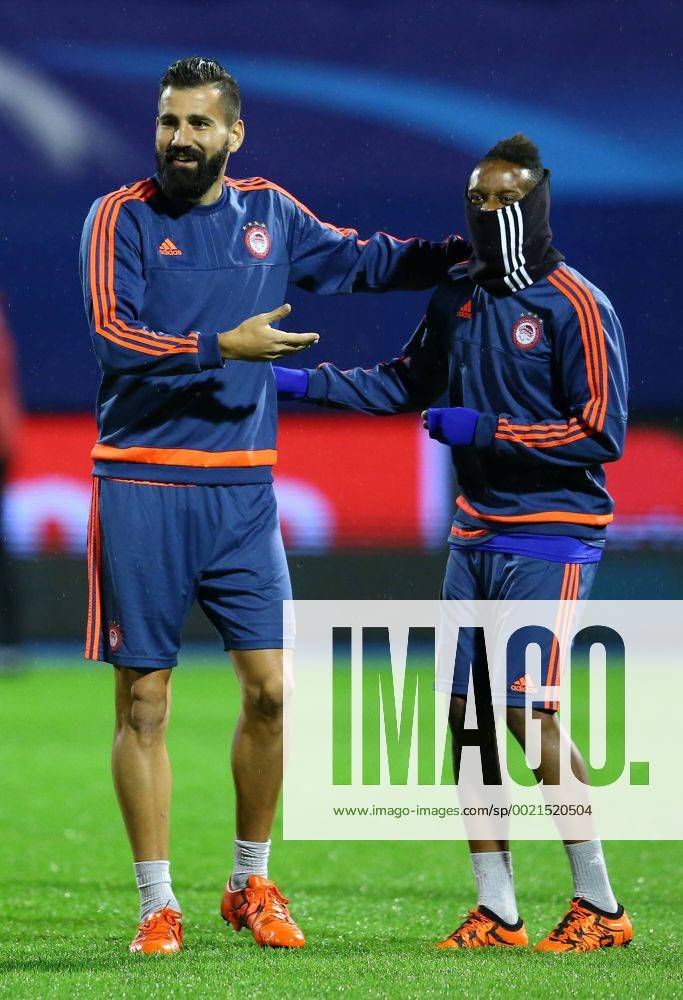 Olympiakos training 19.10.2015., Croatia, Zagreb - Training of the Greek football team Olympiakos ahead of tomorrow s match of 3rd round of the Champions League against Dinamo. Dimitris Siovas, Hernani. SlavkoxMidzor PIXSELL