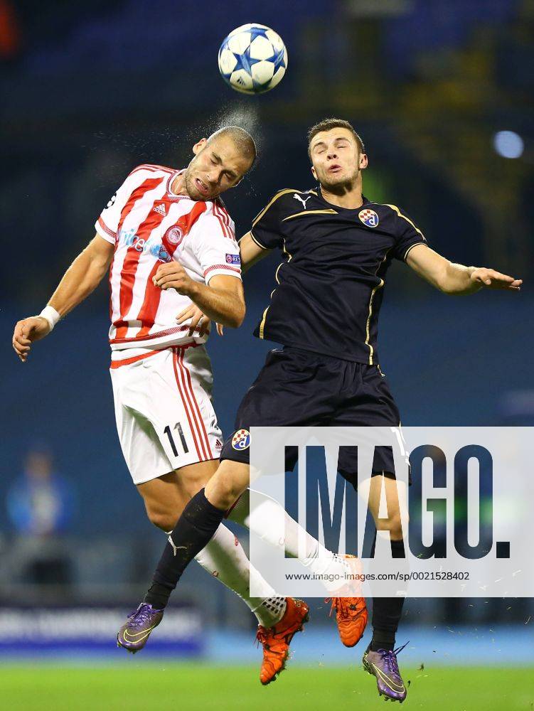 UEFA Champions League, Group F, Round 3, GNK Dinamo - FC Olympiakos 20.10.2015., Croatia, Zagreb - Maksimir Stadium - UEFA Champions League, Group F, Round 3, GNK Dinamo - FC Olympiakos. Kasami Pajtim, Armin Hodzic. SlavkoxMidzor PIXSELL