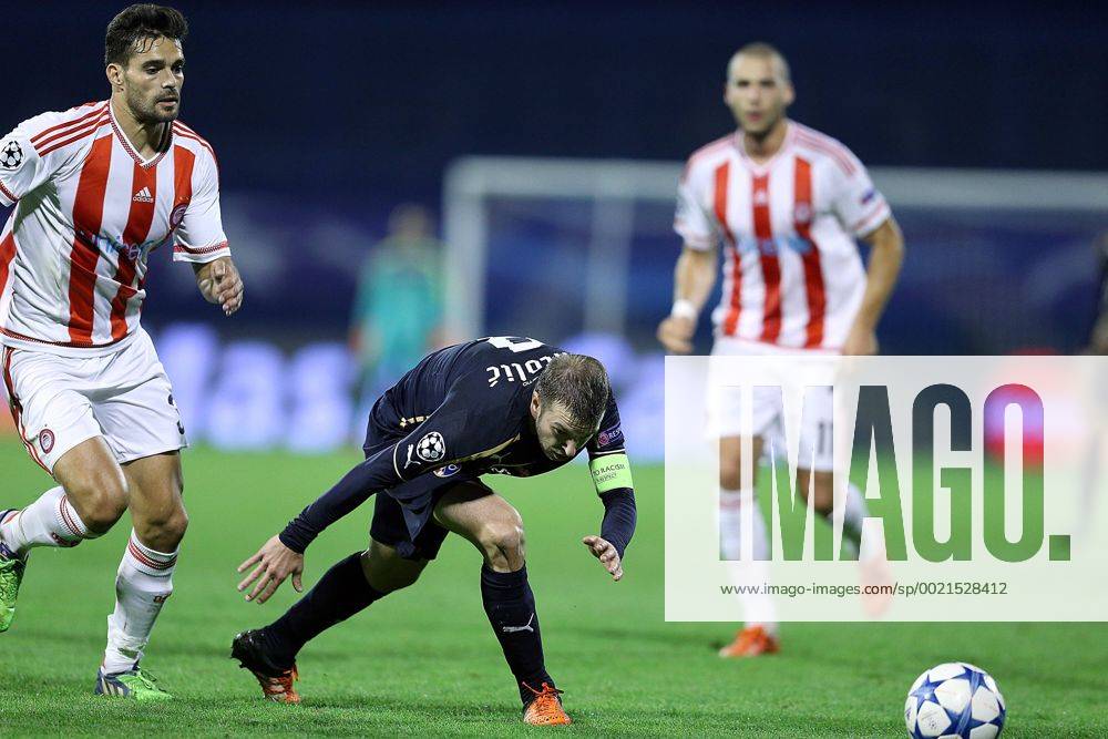 UEFA Champions League, Group F, Round 3, GNK Dinamo - FC Olympiakos 20.10.2015., Croatia, Zagreb - Maksimir Stadium - UEFA Champions League, Group F, Round 3, GNK Dinamo - FC Olympiakos. Alberto Botia, Domagoj Antolic. GoranxStanzl PIXSELL