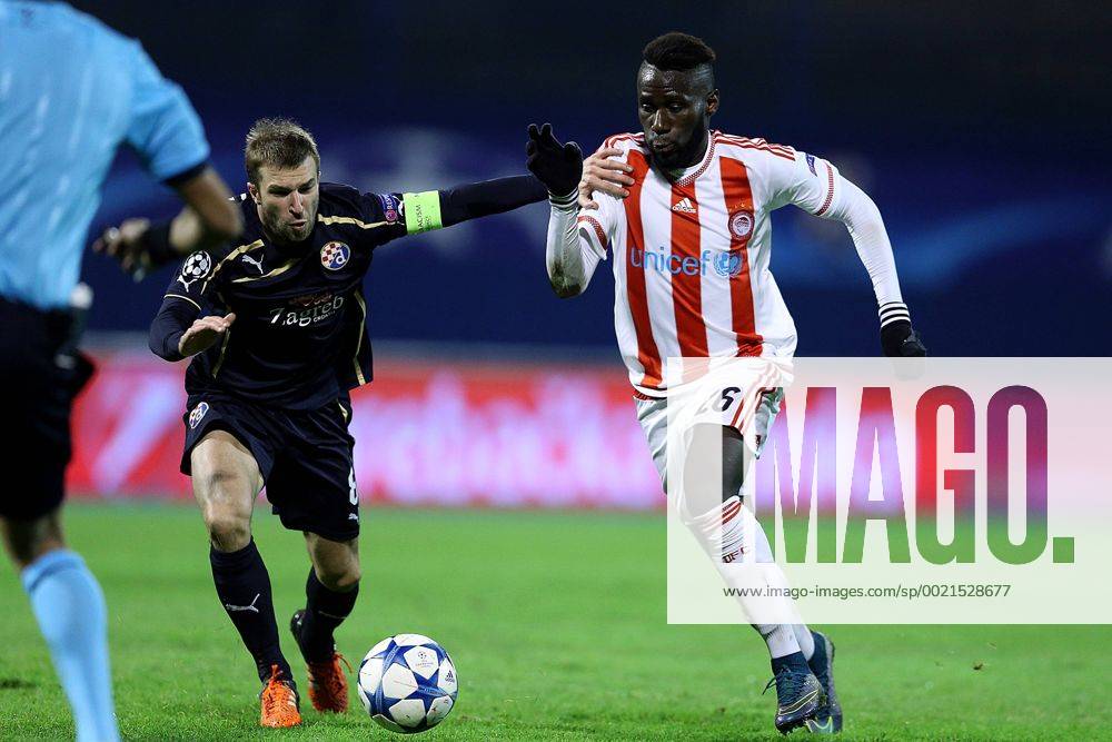 UEFA Champions League, Group F, Round 3, GNK Dinamo - FC Olympiakos 20.10.2015., Croatia, Zagreb - Maksimir Stadium - UEFA Champions League, Group F, Round 3, GNK Dinamo - FC Olympiakos. Domagoj Antolic, Arthur Masuaku. GoranxStanzl PIXSELL