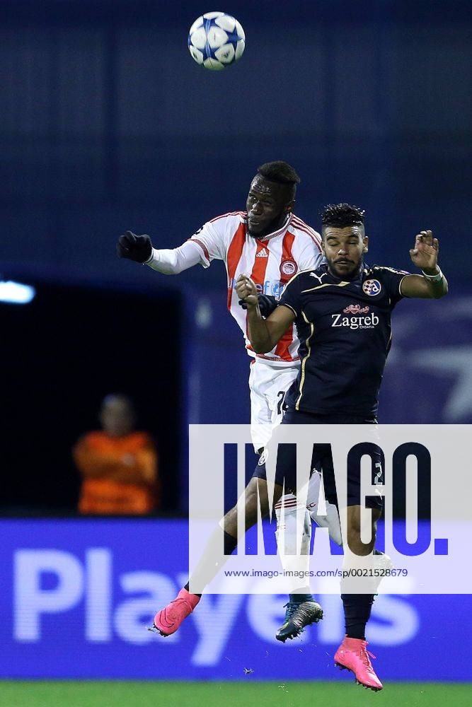 UEFA Champions League, Group F, Round 3, GNK Dinamo - FC Olympiakos 20.10.2015., Croatia, Zagreb - Maksimir Stadium - UEFA Champions League, Group F, Round 3, GNK Dinamo - FC Olympiakos. Arthur Masuaku, El Arabi Hilal Soudani. GoranxStanzl PIXSELL