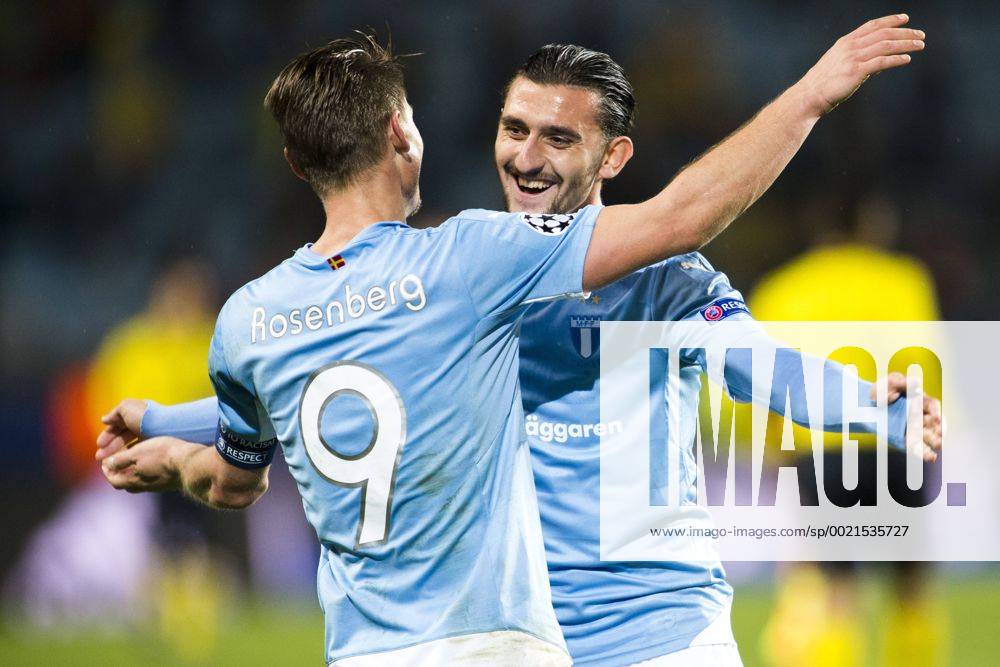 Fußball, Champions League, Malmö FF - Shakhtar Donetsk 151021 Malmö FFs Markus Rosenberg, Agon Mehmeti - Champions League, Malmö FF vs Shakhtar Donetsk 21 oktober 2015 in Malmö. AVDOxBILKANOVIC ST151021AAB1F