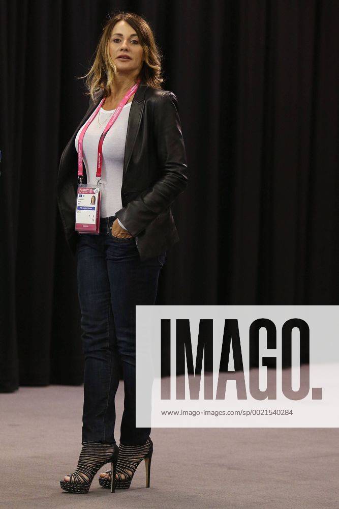 Nadia Comaneci, USA, during podiumtraining of 2015 Artistic Gymnastics World Championships in Glasgow; 22 10 2015;