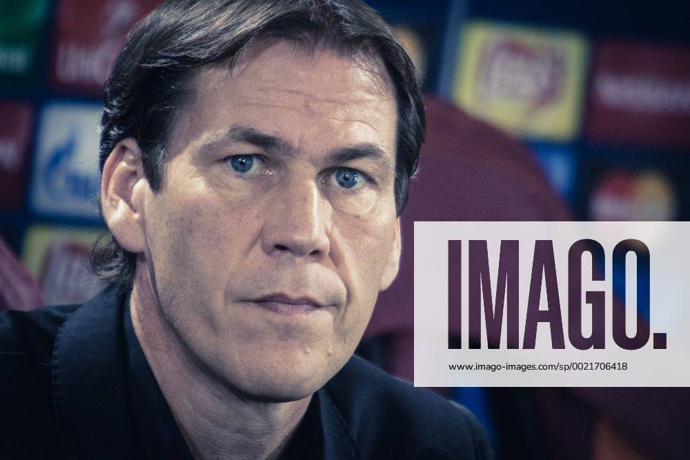 Nov. 3, 2015 - Rome, Italy - As Roma s coach Rudi Garcia gives press conference PK Pressekonferenz on the eve of the team s Champions League football match against FC Bayer Leverkusen, at the Trigoria training ground in the outskirts of Rome, on November 3.., 2015 Champions League; training As Roma - ZUMAn230