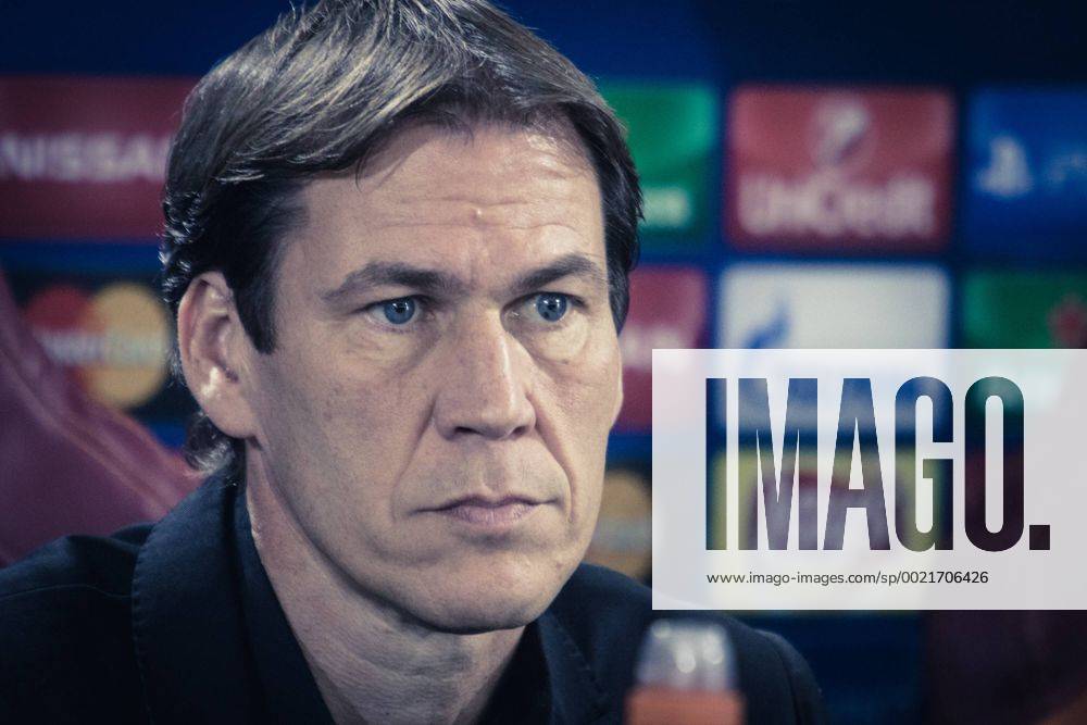 Nov. 3, 2015 - Rome, Italy - As Roma s coach Rudi Garcia gives press conference PK Pressekonferenz on the eve of the team s Champions League football match against FC Bayer Leverkusen, at the Trigoria training ground in the outskirts of Rome, on November 3.., 2015 Champions League; training As Roma - ZUMAn230