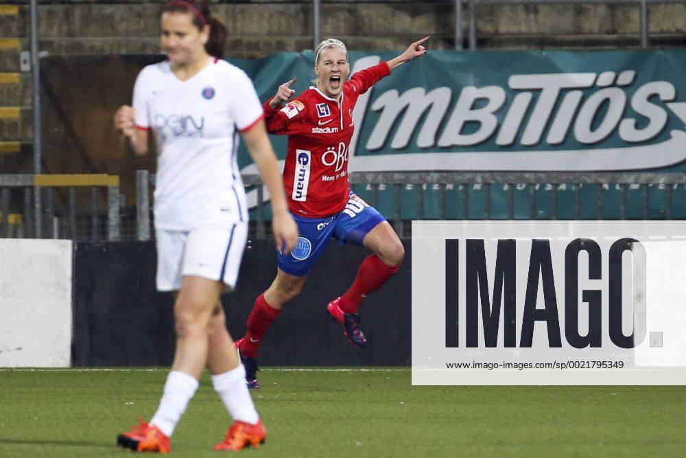 Fußball, Damen Champions League, KIF Örebro - Paris St. Germain 151111 Örebros Sanna Talonen jublar efter 1-0 under fotbollsmatchen i Womens Champions League mellan Kif Örebro och Paris SG den 11 november 2015 i Örebro.