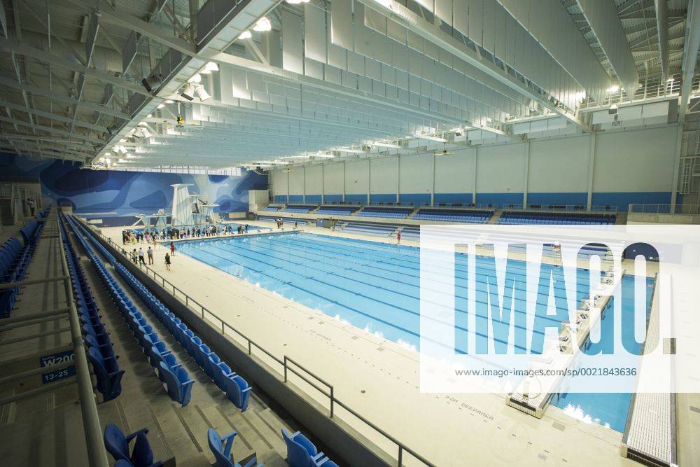 Sept. 5, 2014 - Toronto, ON, Canada - TORONTO, ON - SEPTEMBER 5: The swimming and diving pool, inside the Toronto PanAm Sports Centre, which was opened to the media today for a tour of the facility. Toronto PanAm Sports Centre - ZUMAt14_