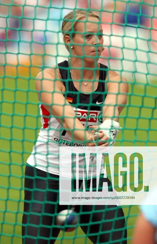 Susanne Keil (Deutschland) Leichtathletik EM Damen Hammer 2006, Hammerwurf, Hammerwerfen, Nationaltrikot Einzelbild Göteborg Leichtathletik EM Damen Hammer 2006, Hammerwurf, Hammerwerfen, Nationaltrikot Einzelbild Göteborg