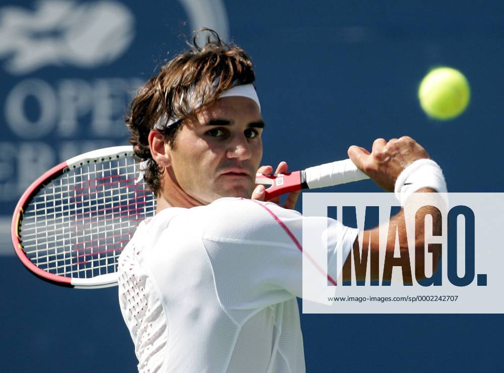 Roger Federer (Schweiz) - Rückhandslice Tennis Herren Rogers Cup 2006, ATP Tour Einzelbild Masters Series, Toronto Tennis Herren Rogers Cup 2006, ATP Tour Einzelbild Masters Series, Toronto