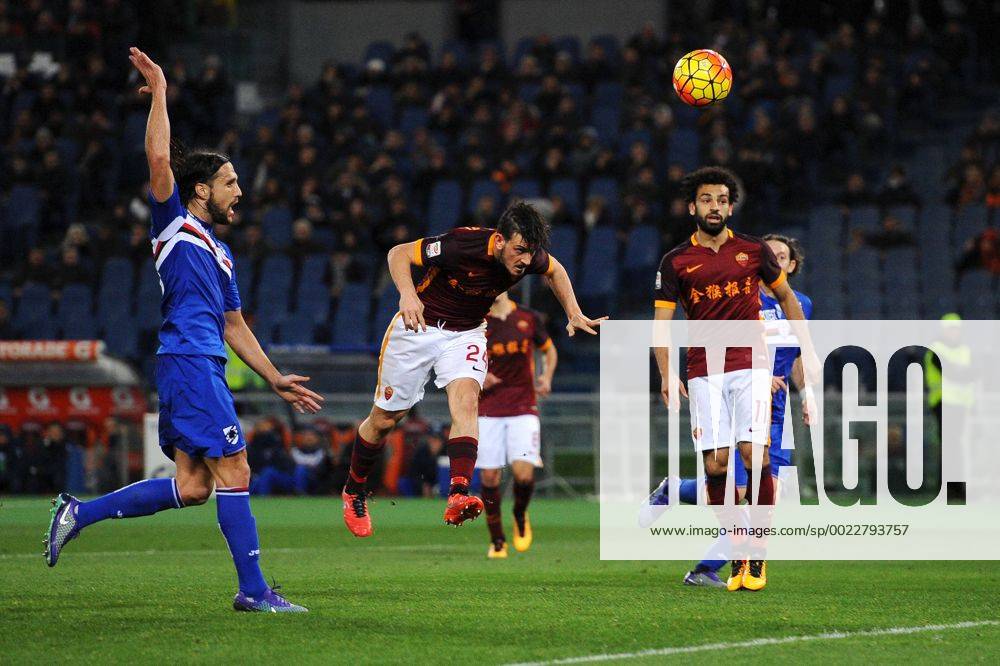Alessandro Florenzi Roma Goal celebration Roma 07-02-2016 Stadio Olimpico, Football Calcio 2015 2016 Serie A. AS Roma - Sampdoria . andreaxstaccioli