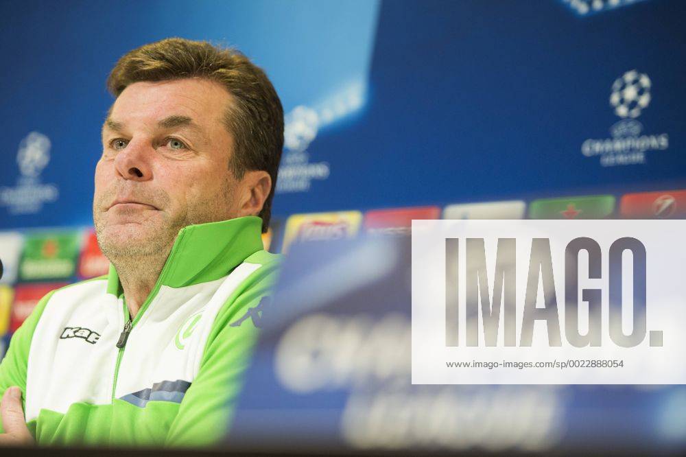 Fußball, Champions League, VfL Wolfsburg PK Wolfsburg s head coach Dieter Hecking pictured during a press conference PK Pressekonferenz of German soccer club VfL Wolfsburg, Tuesday 16 February 2016 in Gent. Wolfsburg is preparing for the first leg of the 1 8 finals of the UEFA Champions League competition against Belgian team KAA Gent tomorrow. JASPERxJACOBS x04794212x