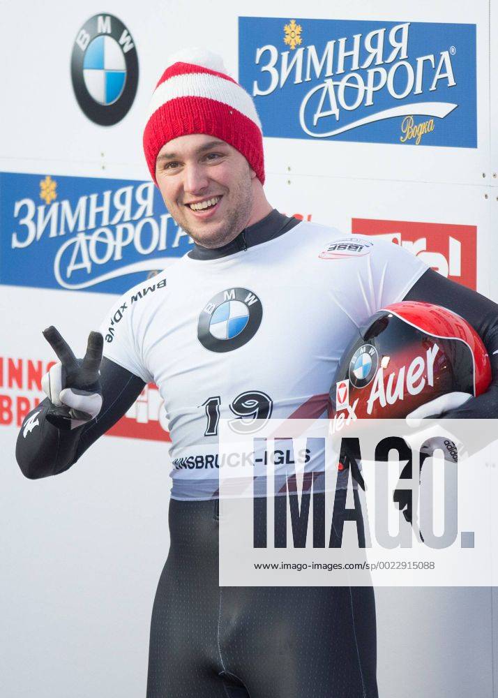 Innsbruck 19.02.2016, Olympiaeisbahn Igls, Innsbruck, AUT, FIBT WM, Bob und Skeleton, Herren, 4. Lauf, im Bild Alexander Auer (AUT) Alexander Auer of Austria reacts after his 4th run of men s Skeleton at FIBT Bobsleigh and Skeleton World Championships at the Olympiaeisbahn Igls in Innsbruck, Austria on 2016 02 19. EP_gro