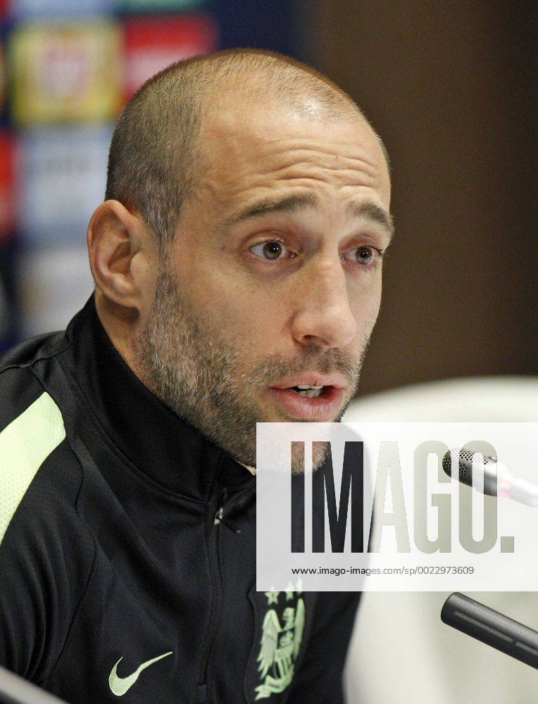 Feb. 23, 2016 - Kiev, Ukraine - Manchester City s player Pablo Zabaleta during a press conference PK Pressekonferenz at Olimpiyskiy stadium,in Kiev,Ukraine,23 February,2016. Manchester City will face Dynamo Kyiv in the UEFA Champions League round of 16 football match,on 24 February,2016. FC Manchester City Press Conference and Training Session - ZUMAn230
