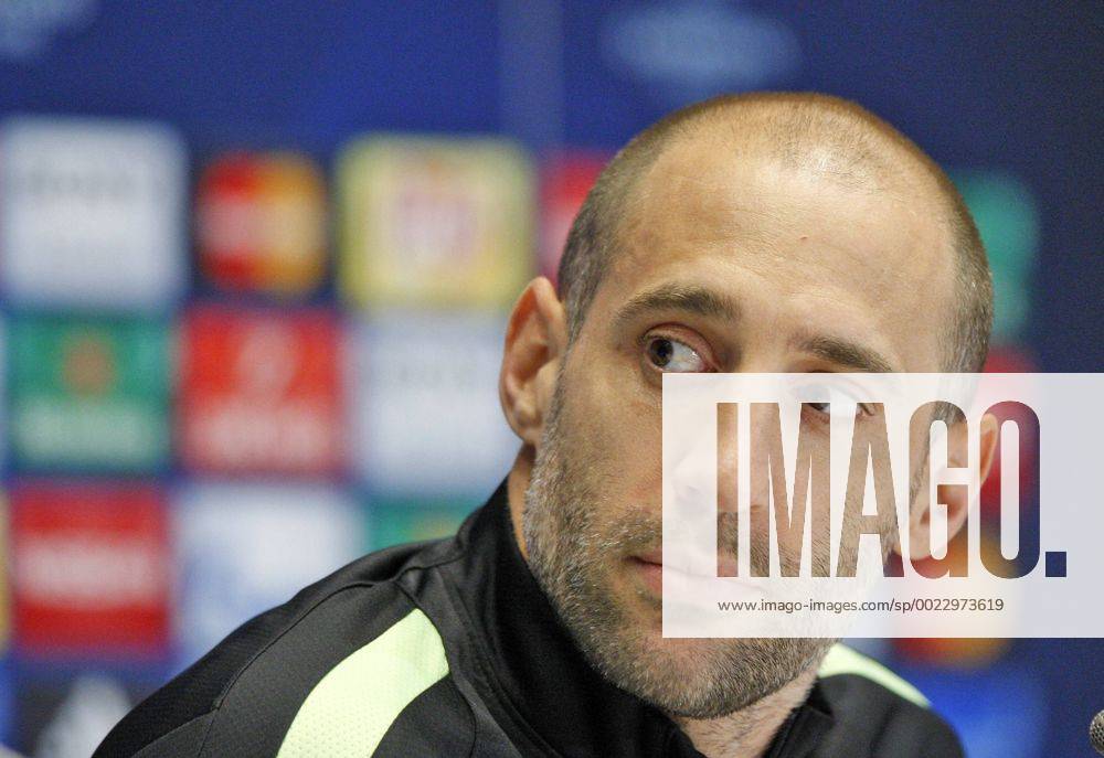 Feb. 23, 2016 - Kiev, Ukraine - PABLO ZABALETA,defender of Manchester City,during a press conference PK Pressekonferenz ahead of the UEFA Champions League round of 16 match,Dynamo Kyev vs Manchester City,at the Olympiyskiy stadium,in Kiev,Ukraine,on 23 February, 2016. Soccer 2016 - MANCHESTER CITY s press conference,ahead Dynamo Kyev vs Manchester City football match. - ZUMAg194