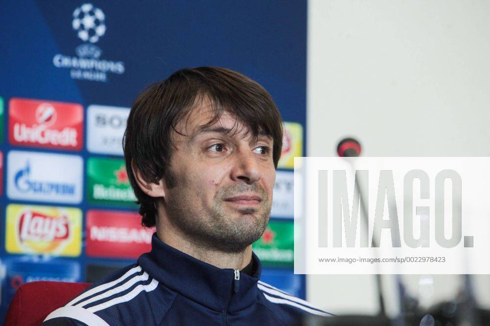 Feb. 23, 2016 - Kiev, Ukraine - The player of FC Dynamo (Kiev) Oleksandr Shovkovskiy during a press conference PK Pressekonferenz before the match 1 8 finals of the Champions League between FC Dynamo (Kiev, Ukraine) and FC Manchester City (Manchester, England) in Kiev. FC Dynamo press conference and open traning - ZUMAp133