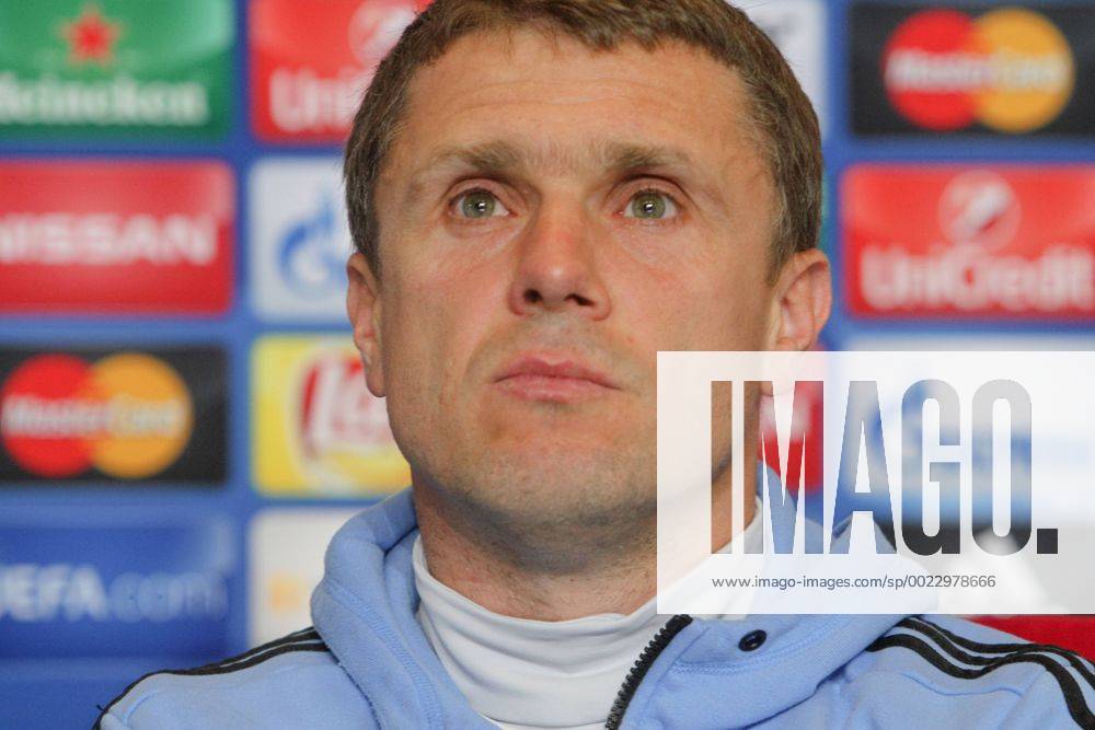 Feb. 23, 2016 - Kiev, ukraine - A retired Ukrainian football forward turned midfielder, who is currently managing the Ukrainian club FC Dynamo Kyiv Serhiy Rebrov is seen during a press conference PK Pressekonferenz at the training camp of the team, in Kiev, Ukraine, 23 February, 2016. FC Dynamo Kyiv will face Manchester City in the UEFA Champions League round of 16 football match,on 24 February,2016. FC Dynamo Kyiv manager Serhii Rebrov press conference - ZUMAn230