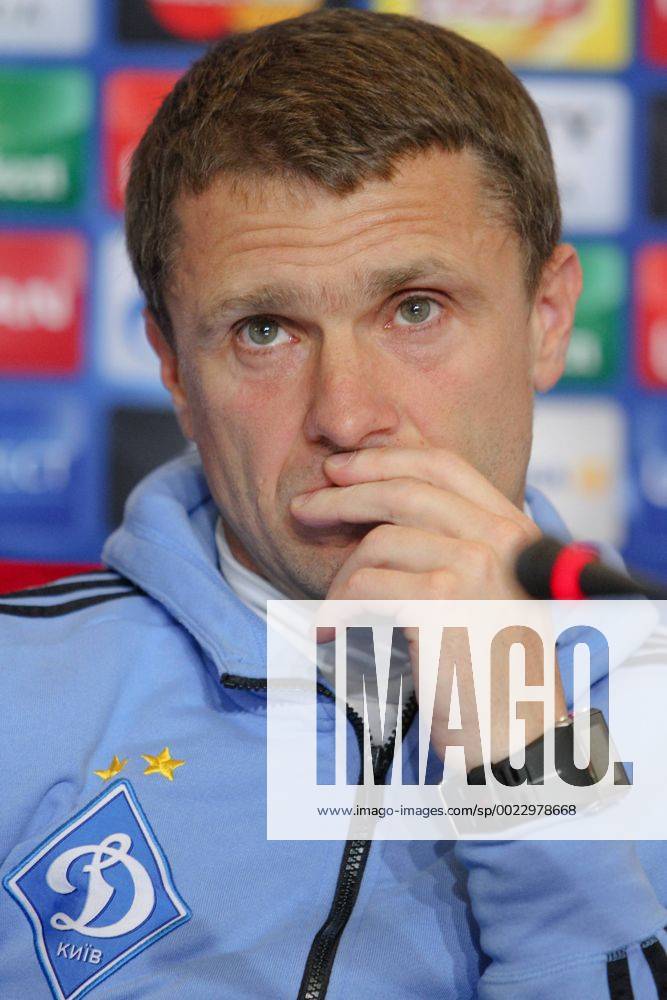 Feb. 23, 2016 - Kiev, ukraine - A retired Ukrainian football forward turned midfielder, who is currently managing the Ukrainian club FC Dynamo Kyiv Serhiy Rebrov is seen during a press conference PK Pressekonferenz at the training camp of the team, in Kiev, Ukraine, 23 February, 2016. FC Dynamo Kyiv will face Manchester City in the UEFA Champions League round of 16 football match,on 24 February,2016. FC Dynamo Kyiv manager Serhii Rebrov press conference - ZUMAn230