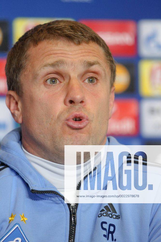 Feb. 23, 2016 - Kiev, ukraine - A retired Ukrainian football forward turned midfielder, who is currently managing the Ukrainian club FC Dynamo Kyiv Serhiy Rebrov is seen during a press conference PK Pressekonferenz at the training camp of the team, in Kiev, Ukraine, 23 February, 2016. FC Dynamo Kyiv will face Manchester City in the UEFA Champions League round of 16 football match,on 24 February,2016. FC Dynamo Kyiv manager Serhii Rebrov press conference - ZUMAn230