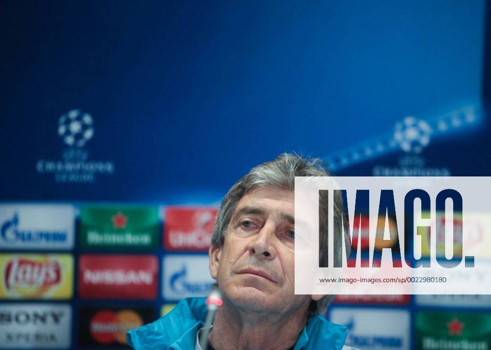 Feb. 23, 2016 - Kiev, Ukraine - The coach of FC Manchester City (England) Manuel Pellegrini during a press conference PK Pressekonferenz before the match 1 8 finals of the Champions League between FC Dynamo (Kiev, Ukraine) and FC Manchester City (Manchester, England) in Kiev. The open training of FC Manchester City - ZUMAp133