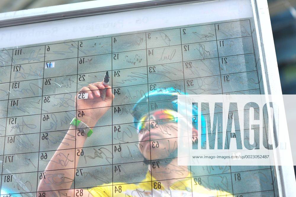 - SPORT February 29, 2016 - Putraya, Rembau, Malaysia - The Yellow Jersey, Miguel Lopez Moreno, a rider from Astana Pro Team, signs the presence board ahead of the sixth stage of the Tour de Langkawi 2016, the 147.6km from Putrajaya to Rembau..Putrajaya, Malaysia, on Monday, 29 February 2016. Preparations - stage six of the Tour de Langkawi 2016 - ZUMAn230