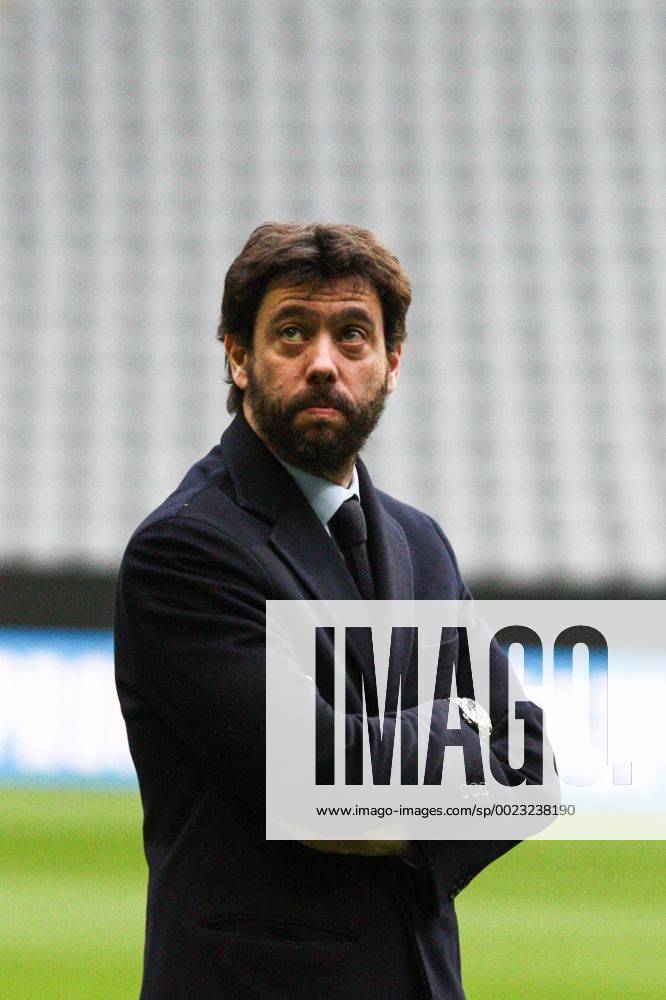 Munich, Germany - Juventus president Andrea Agnelli during the Uefa Champions League Round of 16 walk around BAYERN MUNICH - JUVENTUS on 15 03 16 at the Allianz Arena in Munich, Germany. Juventus - Training & press conference PK Pressekonferenz - ZUMAn230
