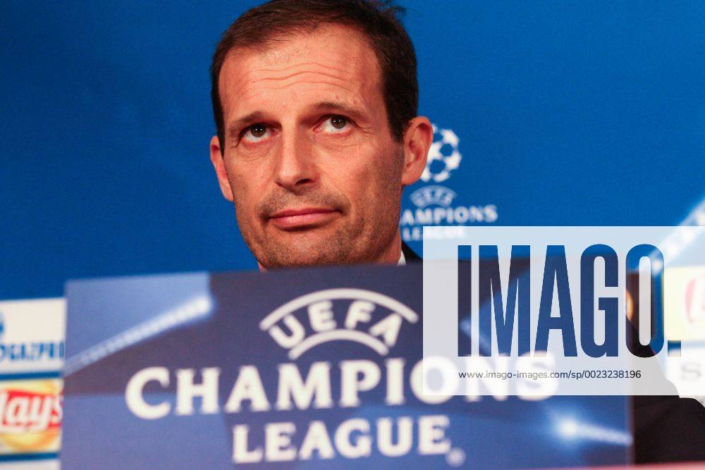 Munich, Germany - Juventus coach Massimiliano Allegri during the Uefa Champions League Round of 16 press conference PK Pressekonferenz BAYERN MUNICH - JUVENTUS on 15 03 16 at the Allianz Arena in Munich, Germany. Juventus - Training & Press Conference - ZUMAn230
