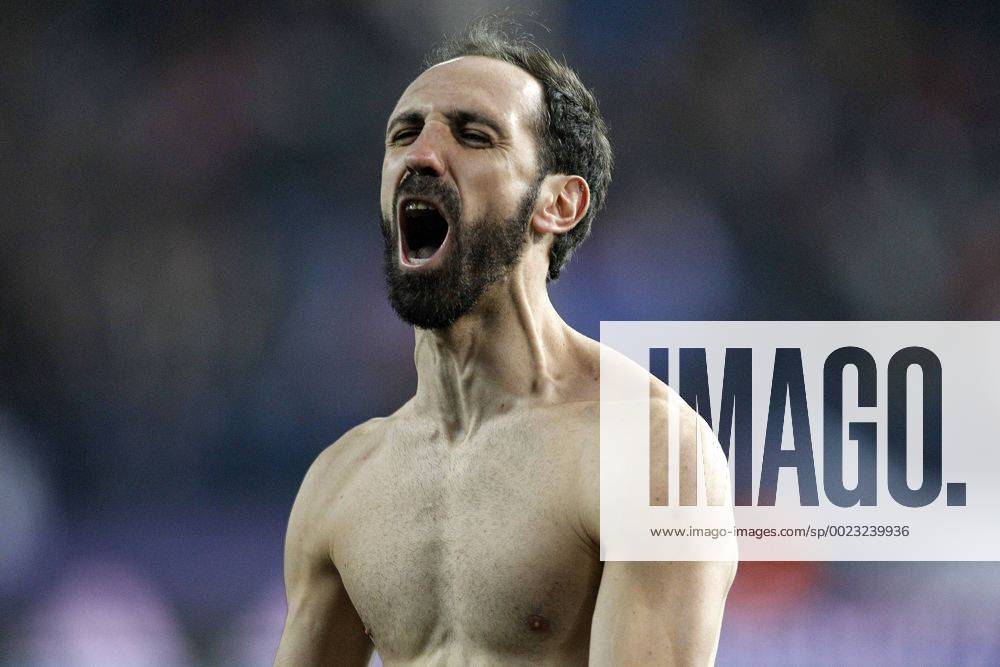 Fußball, Champions League, Atletico Madrid - PSV Eindhoven Atletico de Madrid s Juanfran Torres celebrates the victory in the UEFA Champions League match. March 15,2016. (2016031530)