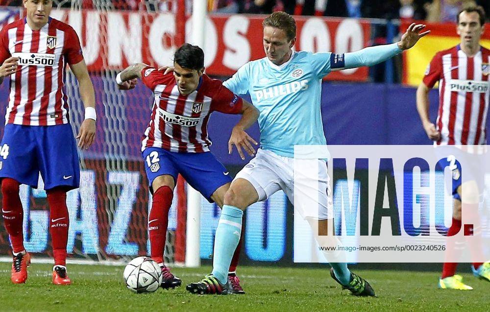 Fußball, Champions League, Atletico Madrid - PSV Eindhoven Champions League played between Atletico Madrid and PSV Eindhoven. In this picture, Augusto. MORENOxARRIEROx