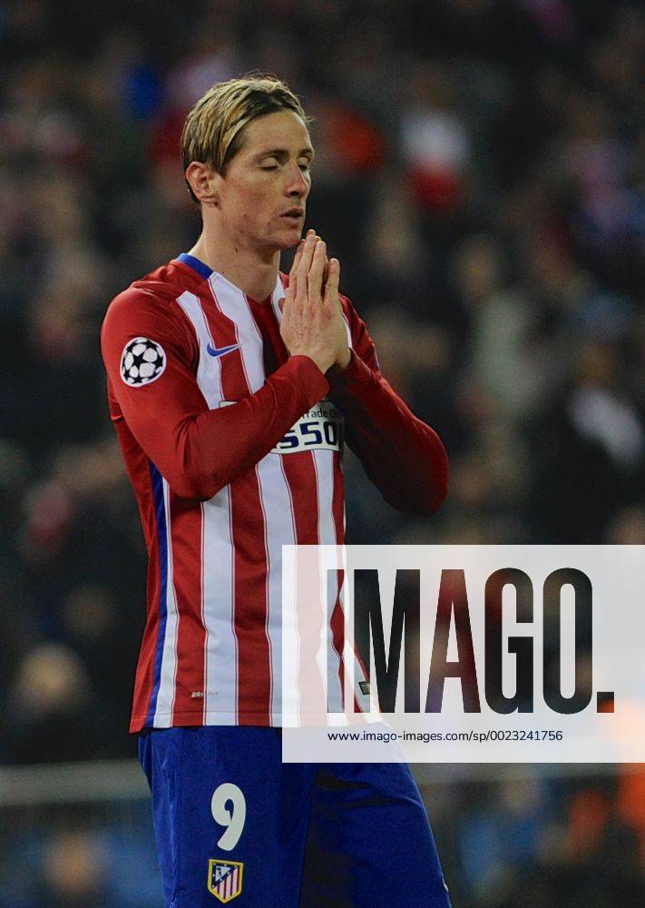 Fußball, Champions League, Atletico Madrid - PSV Eindhoven Atletico de Madrid Forward, Fernando Torres Sanz, number 9 . Round Round of 16 2nd of the CHAMPIONS league, soccer match between Atletico de Madrid - PSV Eindhoven at the Vicente Calderon estadium, Madrid - Spain by March 15, 2016. PHOTO: GregorioLopez. xGregorioxLopezx x SOCCERxSPAINx