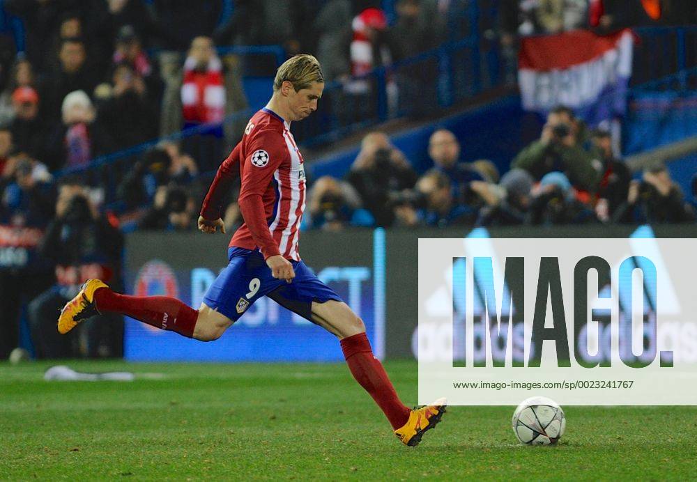 Fußball, Champions League, Atletico Madrid - PSV Eindhoven Atletico de Madrid Forward, Fernando Torres Sanz - FERNANDO TORRES, number 9 . Round Round of 16 2nd leg of the CHAMPIONS league, soccer match between Atletico de Madrid - PSV Eindhoven at the Vicente Calderon estadium, Madrid - Spain by March 15, 2016. PHOTO: GregorioLopez. xGregorioxLopezx x SOCCERxSPAINx
