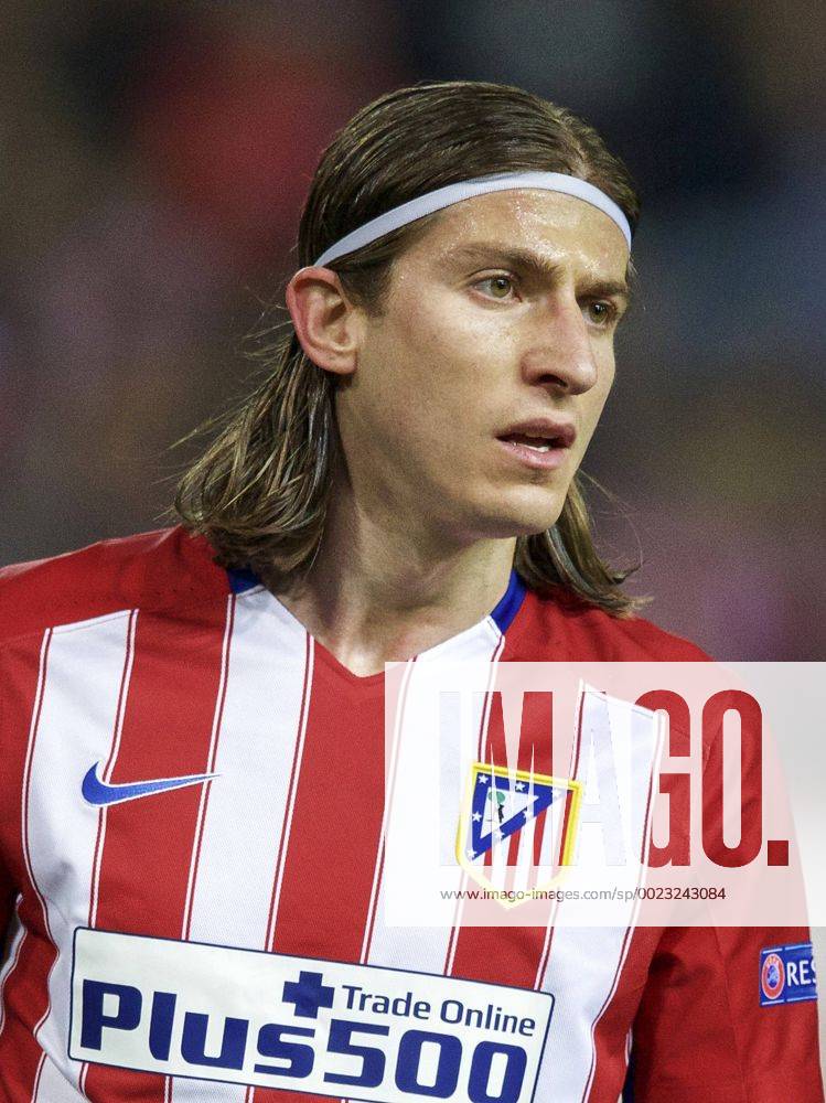 Filipe Luis of Club Atletico de Madrid during the UEFA Champions League Round of 16, Second leg match between Atletico madrid and PSV Eindhoven on March 15, 2016 at the Estadio Vicente Calder& 243;n in Madrid, Spain. Atletico Madrid v PSV Eindhoven UEFA Champions League 2015 2016 IVx 5165313