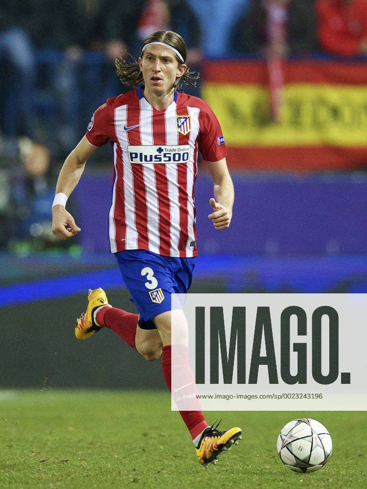 Filipe Luis of Club Atletico de Madrid during the UEFA Champions League Round of 16, Second leg match between Atletico madrid and PSV Eindhoven on March 15, 2016 at the Estadio Vicente Calder& 243;n in Madrid, Spain. Atletico Madrid v PSV Eindhoven UEFA Champions League 2015 2016 IVx 5165496