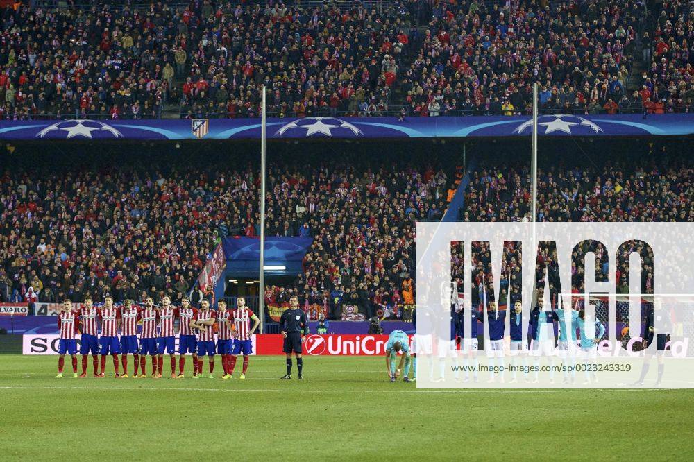 Shout out teams of Club Atletico de Madrid en team of PSV during the UEFA Champions League Round of 16, Second leg match between Atletico madrid and PSV Eindhoven on March 15, 2016 at the Estadio Vicente Calder& 243;n in Madrid, Spain. Atletico Madrid v PSV Eindhoven UEFA Champions League 2015 2016 IVx 5165556