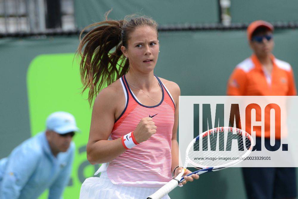 Miami, Florida, United States - DARIA KASATKINA of Russia in action in her match vs. K. Bondarenko at the Miami Open Tennis 2016 - Miami Open - Day 2 - ZUMAl132