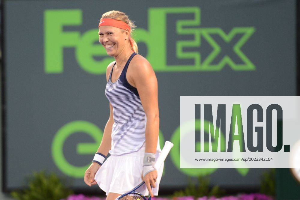 Miami, Florida, United States - LUCIE HRADECKA after winning her match vs. G. Bouchard at the Miami Open. Tennis 2016 - Miami Open - Day 3 - ZUMAl132