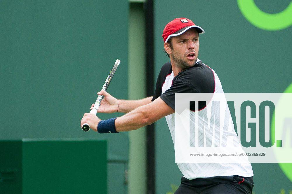 Argentinian tennis player Horacio Zeballos in action before Argentinian Juan Martin del Potro during a Miami Tennis Open match in Key Biscayne, Miami, Florida United States. JUAM MARTIN DEL POTRO VS HORACIO ZEBALLOS !ACHTUNG: NUR REDAKTIONELLE NUTZUNG! MIA017 20160325-635945450508993368