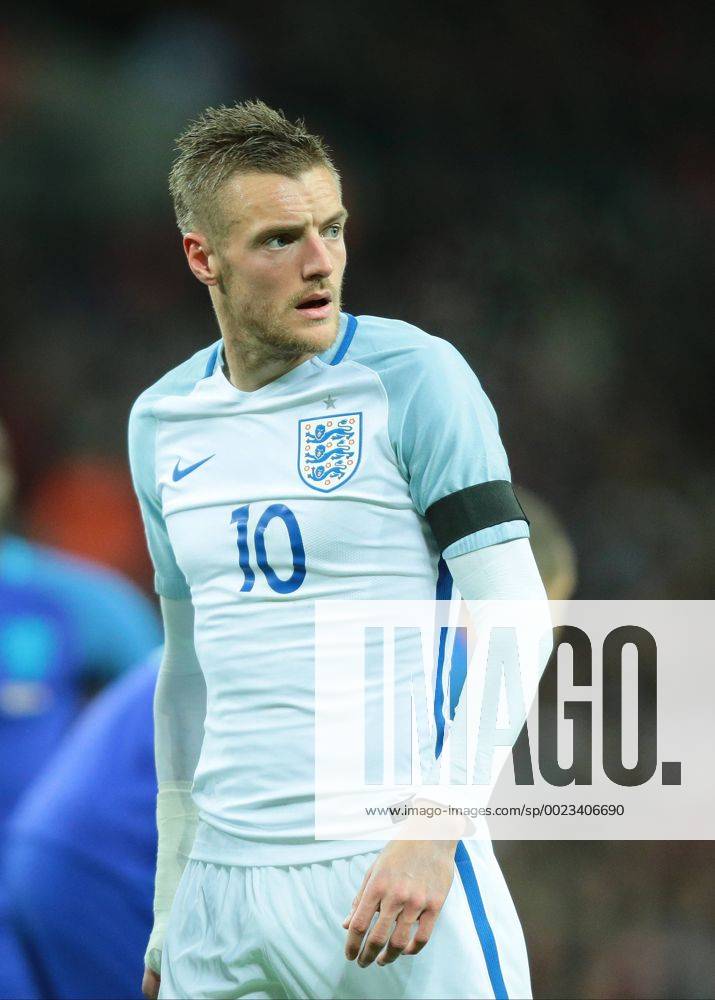 Wembley Stadium, London, England. International Football Friendly England versus Netherlands. England Forward Jamie Vardy prepares for an England corner Kertonx ActionPlus11723544