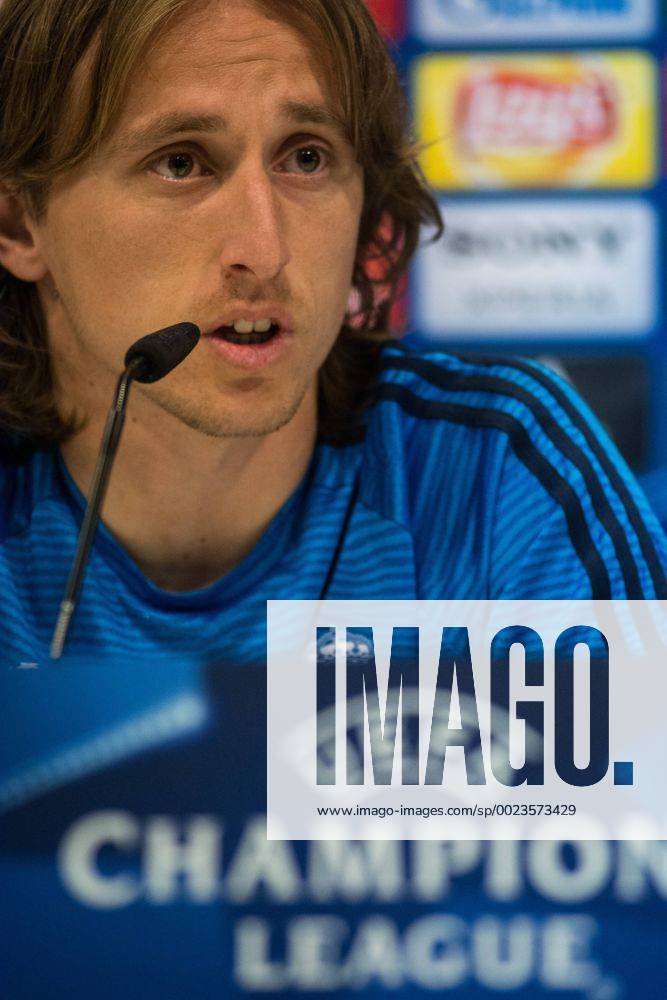 Spain: Real Madrid press conference PK Pressekonferenz Real Madrid player Luka Modric during a press conference a day before Champions League match against Wolfsburgo. MarcosxdelxMazo