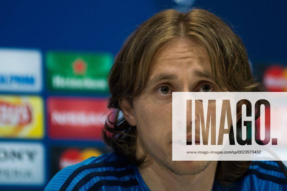Spain: Real Madrid press conference PK Pressekonferenz Real Madrid player Luka Modric during a press conference a day before Champions League match against Wolfsburgo. MarcosxdelxMazo