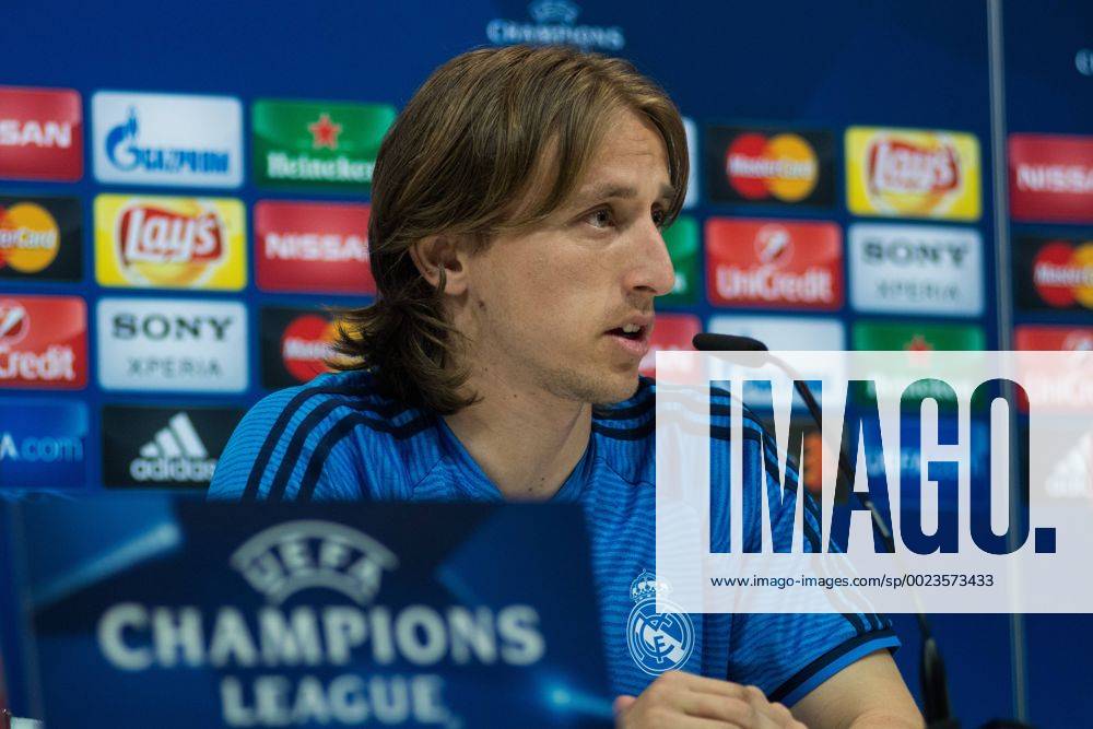 Spain: Real Madrid press conference PK Pressekonferenz Real Madrid player Luka Modric during a press conference a day before Champions League match against Wolfsburgo. MarcosxdelxMazo