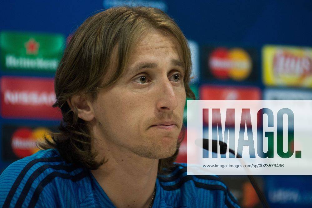 Spain: Real Madrid press conference PK Pressekonferenz Real Madrid player Luka Modric during a press conference a day before Champions League match against Wolfsburgo. MarcosxdelxMazo