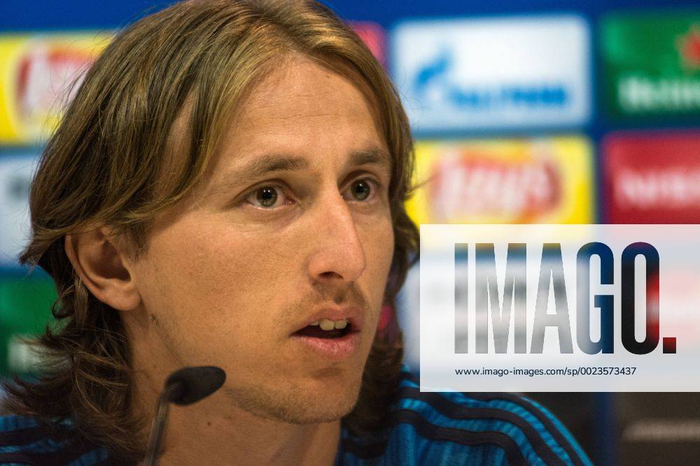 Spain: Real Madrid press conference PK Pressekonferenz Real Madrid player Luka Modric during a press conference a day before Champions League match against Wolfsburgo. MarcosxdelxMazo