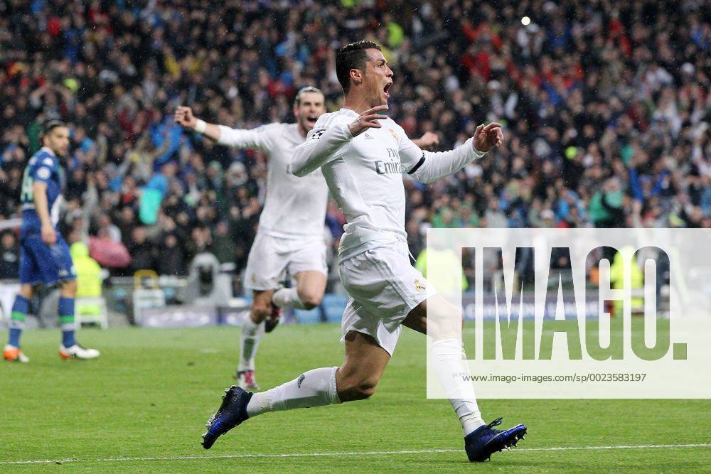 Lissabon Cristiano Ronaldo ( Real Madrid ) nach dem 2:0, Real Madrid vs. VfL Wolfsburg, Fussball, Champions League Viertelfinale, 12.03.2016,